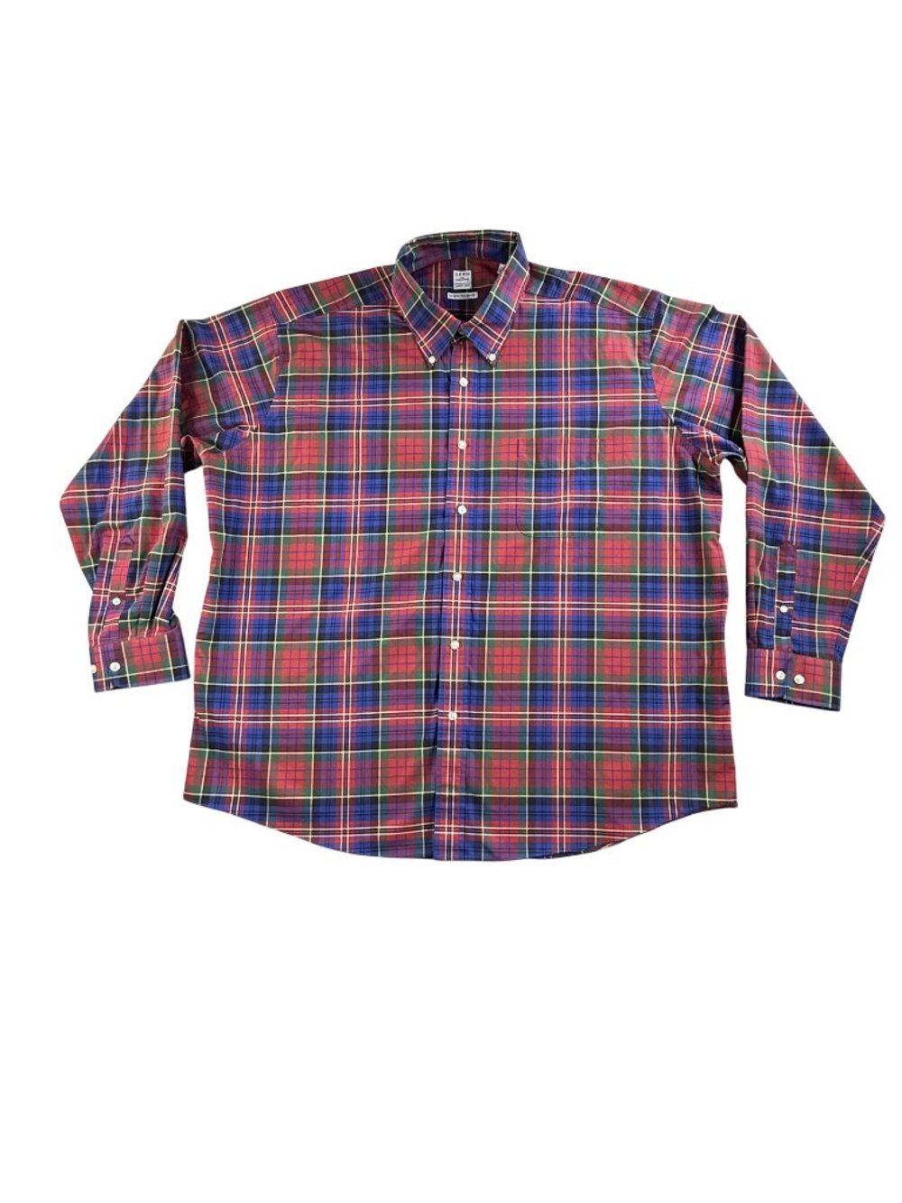 Sero Shirt Mens 2XL Multicolor Plaid Button Down Long Sleeve Non Iron Forsyth